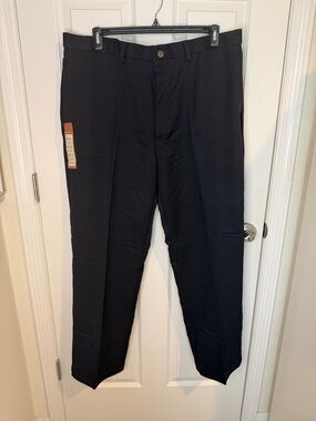 Haggar Classic Fit Cool Performance Pants - Navy Blue no Iron comfort waist NWT